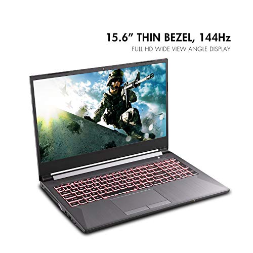 Sager NP6858EQ 15.6-Inch Thin Bezel FHD 144Hz Gaming Laptop, Intel i7-10750H, GTX 1650Ti 4GB, 32GB RAM, 1TB NVMe SSD, Windows 10