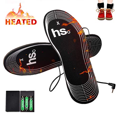 Heated Insoles Kamlif Battery Operated Winter Heated Shoes Insoles Cut-to-Fit Multiple Sizes for Man and Woman to Keep Foot Warm