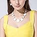 DiLiCa Women Statement Bib Necklace and Earring Set Girl Charm Costume Choker Novelty Enamel Jewelry Set