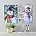 2 Pack 30X40 cm 5D DIY Diamond Painting Kits Snowman Full Drill Rhinestone Embroidery Cross Stitch Painting for Christmas Home Decor (Snowman)