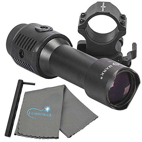 Sightmark 7X Tactical Magnifier with Slide to Side Mount Bundle Includes a Lumintrail Microfiber Cleaning Cloth