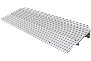 RAGE POWERSPORTS Silver Spring 2-1/4" High Aluminum Mobility Threshold Ramp for Wheelchairs, Scooters, and Power Chairs