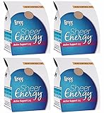 4-Pairs L'eggs Sheer Energy Non-Control Top with Sheer Toe and Active Support Leg