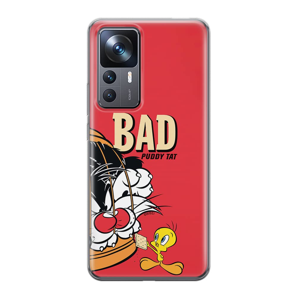 ERT GROUP mobile phone case for Xiaomi 12T/ 12T pro/ K50 Ultra original and officially Licensed Looney Tunes pattern Sylvester & Tweety 003 adapted to the shape of the mobile phone, case made of TPU
