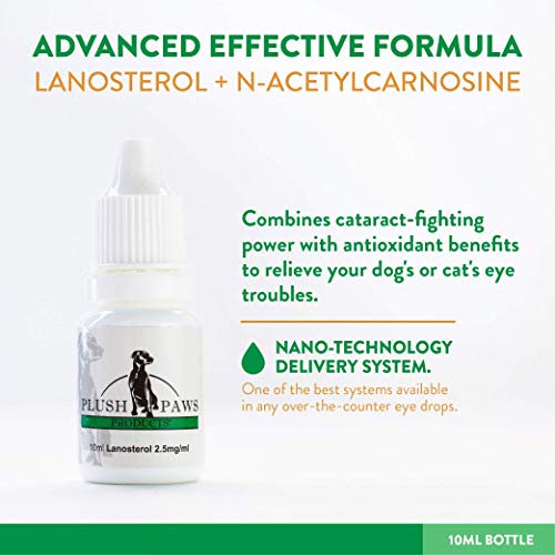 Plush Paws Products Advanced Lanosterol Solution + NAC Dog Eye Care