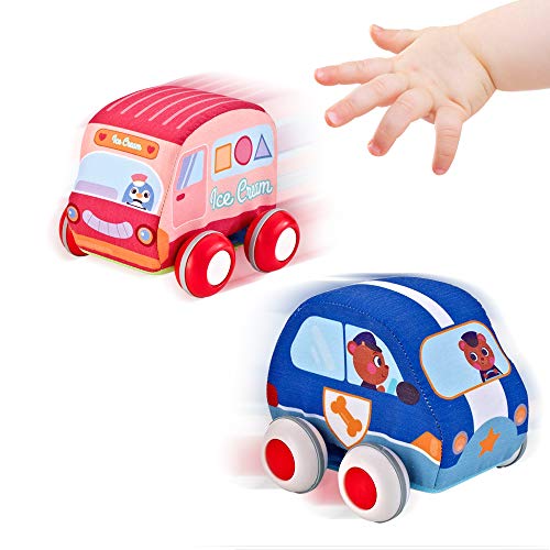 image for Beebeerun Car Toys Gifts for Toddlers, Kids Pull-Back Vehicle Set - So