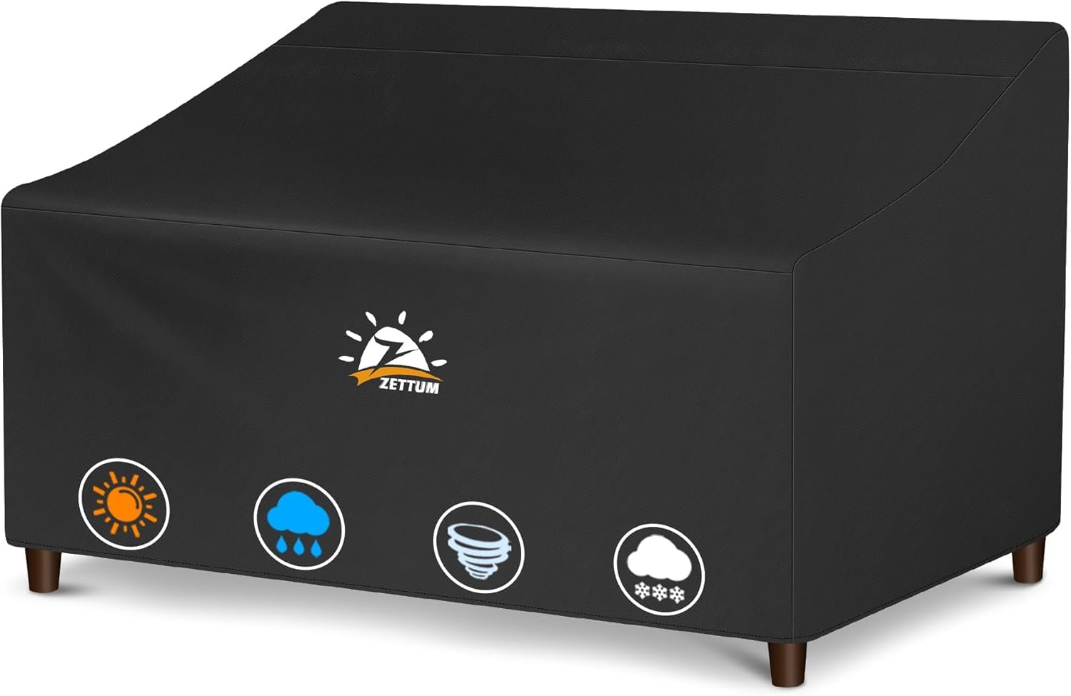 Zettum 203x86x84cm Outdoor Bench Covers Waterproof 3 Seater Heavy Duty 600D Oxford Fabric Bench Covers Fit for Outdoor Storage Love Seat, Patio Couch with Durable Garden Bench Cover