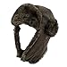 LETHMIK Winter Faux Fur Hunting Hat Unisex Trapper Russian Aviator Trooper Hat Cracking Brown Regular size 7 1/4 - 7 5/8 22 3/4 - 24 IN