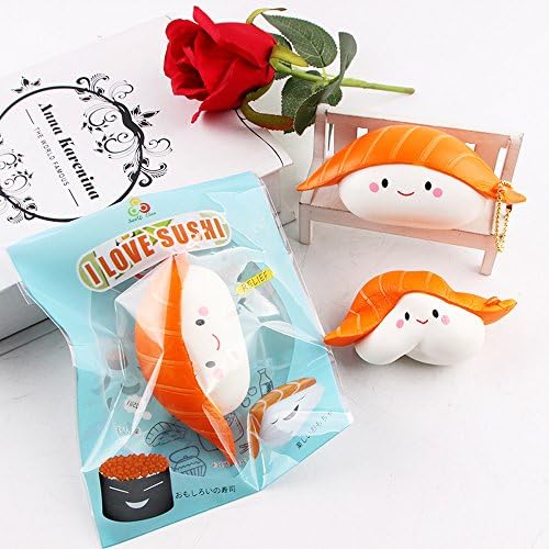 Challen Squishy Toy Soft Exquisite Sushi Scented Stress Relief Toy Soft Toy Kawaii Collection Slow Rising Toy Decompression SimulationToys Cure Toy for Kid Gift 2018 Toys