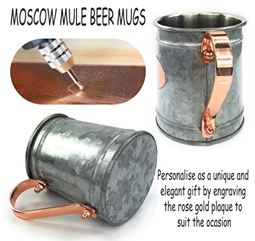 5 Galrose+TANKARDS+New+Galvanized+Stainless+Anniversary