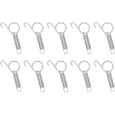 10 Pack Rabbit Cages Door Metal Finger Spring Latch Hook Multi-Functional Pet Cages Door Spring Latch for Fixing Small Animal, Rabbit, Dog, Cat, Parrot, Guinea Pig,Squirrel, Pet Cage Door