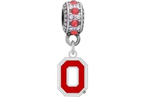 FINAL TOUCH GIFTS Ohio State University Logo Charm Fits Compatible With Pandora Style Bracelets