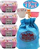Baby Secrets Series 2 Surprise Babies Gift Set Party Bundle with Bonus Matty's Toy Stop Storage Bag - 4 Pack (Assorted)