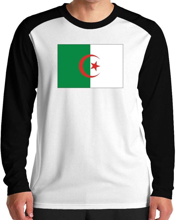 Idakoos Algeria Flag Rectangular Camiseta De Manga Larga Raglan Amazon