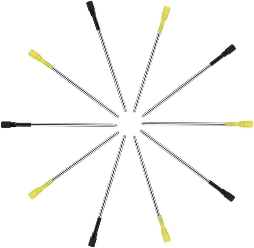 3.2 Inches Ballpoint Pen Refills for Big Crystal Diamond Pen/Rose Gold Diamond Pen, Blue/Black Ink (10pcs)