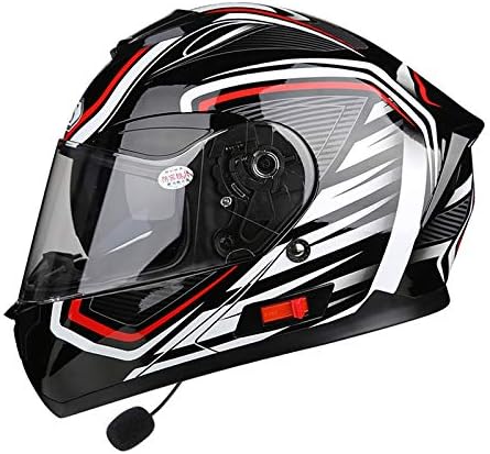 人気新作 ヘルメット 大型家電 車 バイク B07t673ltr フルフェイスバイクヘルメットレーシングバイクヘルメット R1 608成人男性向け女性向けbluetoothフレンドリー 付属 E Xl ヘルメット