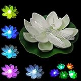 LOGUIDE Dragonfly LED Lotus Light Waterproof Firefly Trendy Hip Unique Color-changing Flower Night Lamp Garden house Lights for Pool Party Fancy Ideal Novel Creative Gift Christmas (Dragonfly)