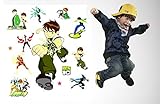 Fangeplus(TM) DIY Removable Kids Hero Ben 10 Art Mural Vinyl Waterproof Wall Stickers Kids Room Decor Nursery Decal Sticker Wallpaper 27.5''x19.6''