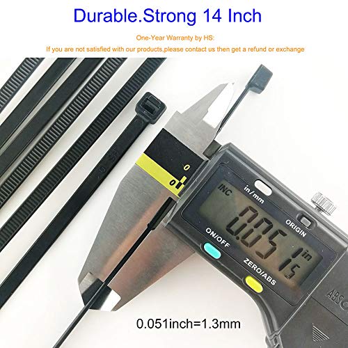 HS Plastic Zip Wire Ties Black Nylon Cable Zip Ties for Fencing Travel