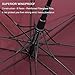 G4Free 62 Inch Automatic Open Golf Umbrella Sun Protection Windproof Oversize Large Waterproof Stick Umbrellas(Wine red)