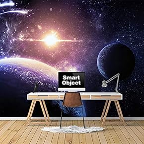Wall Murals for Bedroom Great Universe Giant Planets Removable Wallpaper Peel and Stick Wall Stickers - 66x96 inches