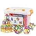 GLOUE Magnetic Blocks, Building Blocks,Magnetic Toy Contain Square, Triangle, Large Triangle Magnets Toys for Girls & Boys - Deluxe Set (64pcs) (All Building Blocks)