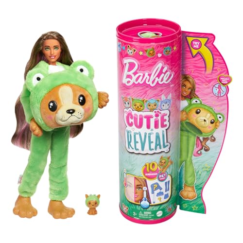 Barbie Cutie Reveal Doll & Accessories with Animal Costume & 10 Surprises Inclu…