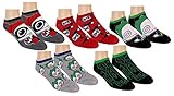 DC Comics Womens Harley Quinn Suicide Squad Ankle-No Show Socks 5 Pair Pack (Green/Red) 9-11