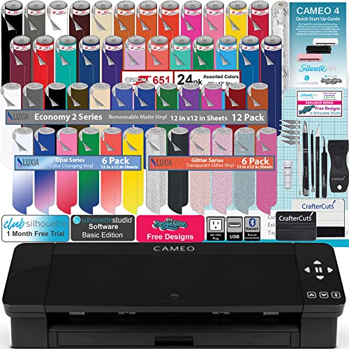 Silhouette Cameo 4 Vinyl Bundle 48 Sheets of Vinyl, CrafterCuts 7