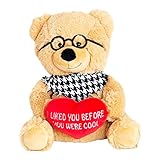 Hollabears Hipster Teddy Bear Plush - Funny and Cute Gift Idea for the Girlfriend, Boyfriend, or Friend