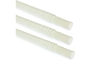 HFP-FH99-300 [QTY 3] 9mm x 9mm x 300mm Corrugated Fuel Resistant Flexible Hose Line for Fuel Pump Assembly - E85 Compatible