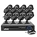 Zclever 8 Channel Security System 1080N AHD DVR Surveillance Security System 8 HD 1200TVLNight Vision Security Cameras No HDD