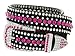 Ladies Western Rhinestone Bling Cowgirl Belt (Pink, S(32"))