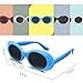 FEISEDY Sunglasses White Oval Clout Goggles for Women Men Retro Round Trendy Rimmed Clueless Costume Frame B2253