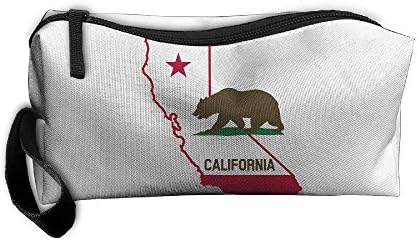 California Bear Makeup Bag Zipper Organizer Case Bag Cosmetic Bag Pencil Case Tool Kit Gift