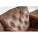 Abbyson Living Misha Tufted Fabric Accent Chair in Antique Brown