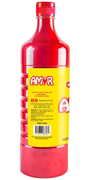 AMOR CHAMOY SAUCE | BITTERSWEET FLAVOR | 2,500 SCOVILLE LEVEL ENJOY IT WITH FRUITS, VEGGIES, SNACKS, AND DRINKS | KOSHER | 33 FL OZ BOTTLE (PACK OF 1)