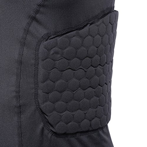 image for Zicac Men's Sports Shock Rash Guard Compression Padded Protective Shir