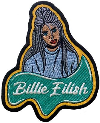 Patch Iron On, Sew On. Billie EILISH. Size:4 x 5 inches; 10 x 12 cm.