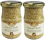 Edmond Fallot Old Fashioned Grain Dijon Mustard,  7.4 oz Jar (Pack of 2) 