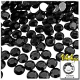 The Crafts Outlet 144-Piece Flat Back Acrylic Round Rhinestones, 10mm, Jet Black