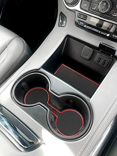 Auovo 11-Piece Red Rubber Cup Holder Insert Set For Dodge Challenger 2015-2023