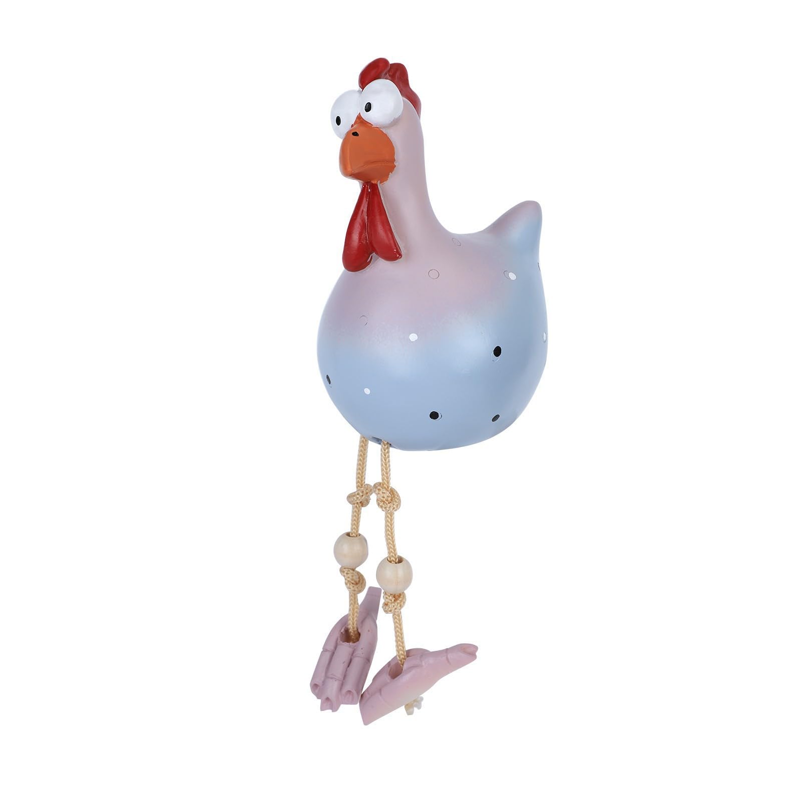 Romeeton Resin Chicken Sculpture,Resin Rooster Ornaments Funny Chicken Decor Ceramic Garden Statues Art Outdoor Yard Decorative Garden Stakes for Home Outside Courtyard Farmhouse Patio Yard (Blue)