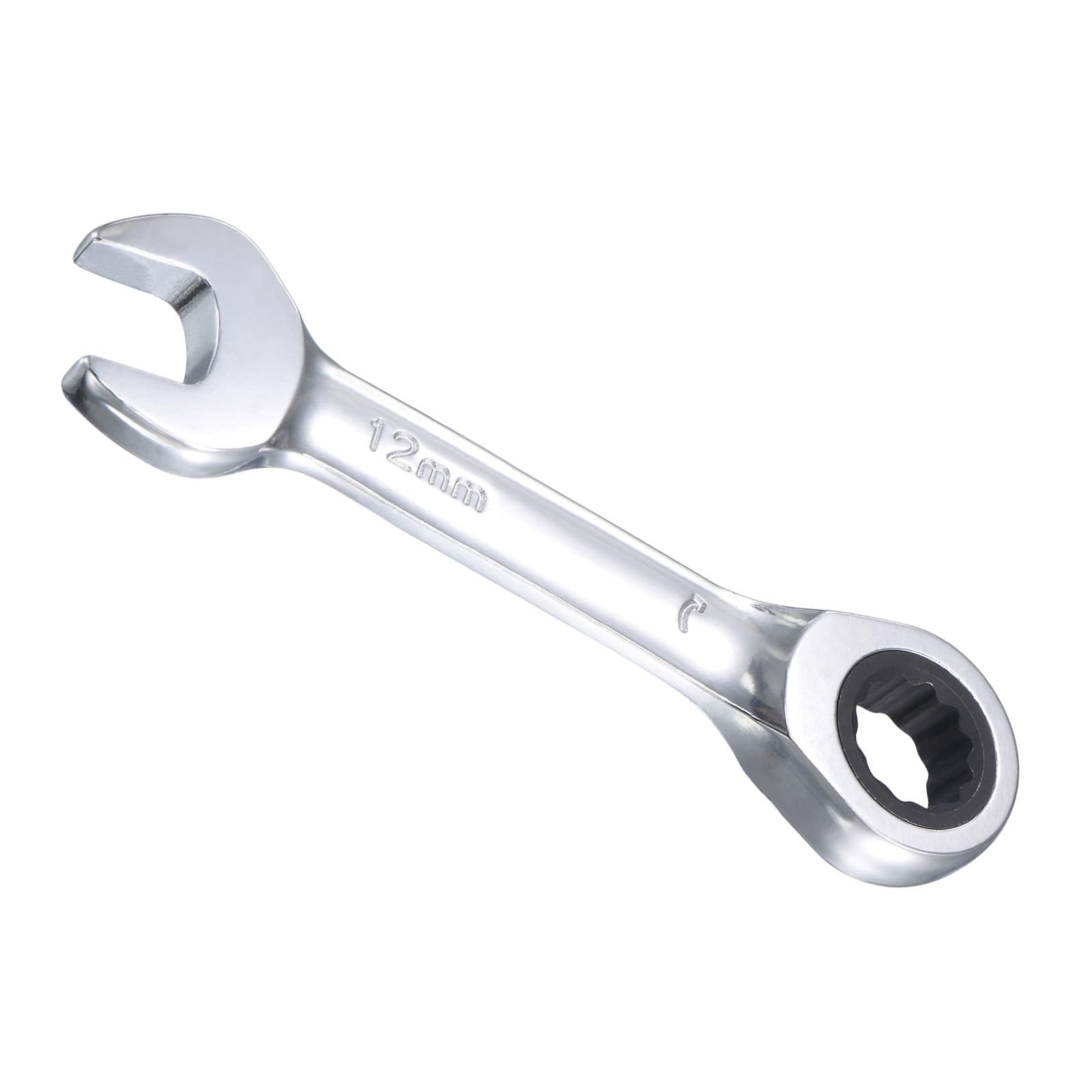 CoCud Ratcheting Wrench, 12mm Head Metric 72-Teeth, Cr-V Combination Wrench Spanner - (Applications: for Repairing Home Tasks)