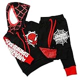 Wind Girl boy's spider-man hoodie and pants suit
