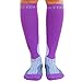 Blitzu Compression Socks 15-20mmHg for Men & Women BEST Recovery Performance Stockings for Running, Medical, Athletic, Edema, Diabetic, Varicose Veins, Travel, Pregnancy, Relief Shin Splint S/M Purple