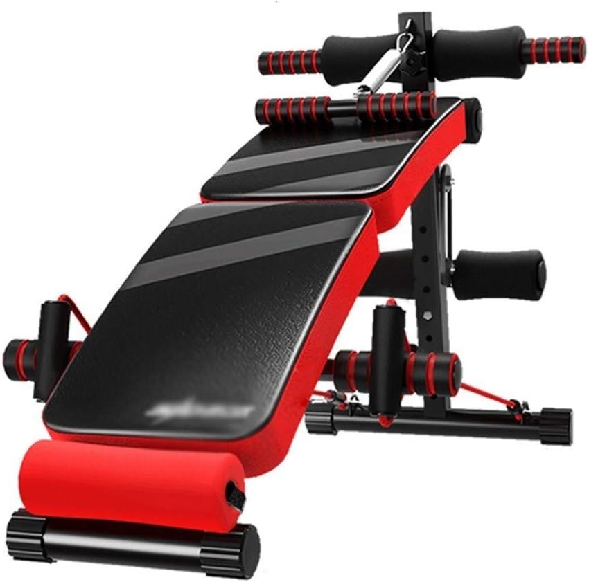 Amazon Com Yyongao Sit Ups Fitness Equipment Foldable Abs Fitness Chair Home Assisted Abdomen Multifunctional Supine Board Bearing 150kg Red 140 70 40cm Sports Outdoors