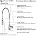 Enzo Rodi ERF7209251CP-10 Modern Commercial Kitchen Faucet With Pull-Down Sprayer,Polished Chrome