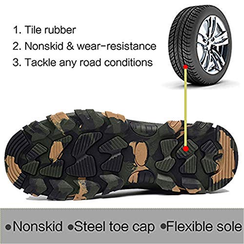 image for JACKSHIBO Steel Toe Work Shoes for Men Women Safety Shoes Breathable I