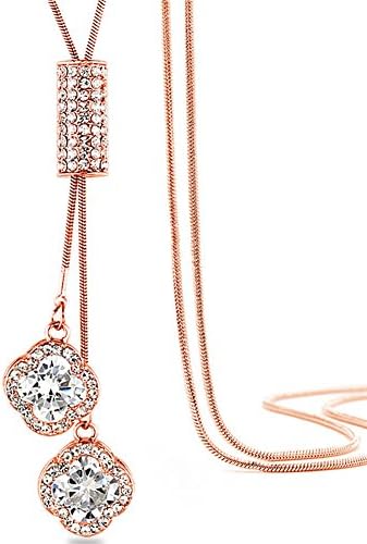 ZMJ Fashion Luxury Statement Necklace Long Sweater Necklace for Women(J-SN388) (GOLDEN)